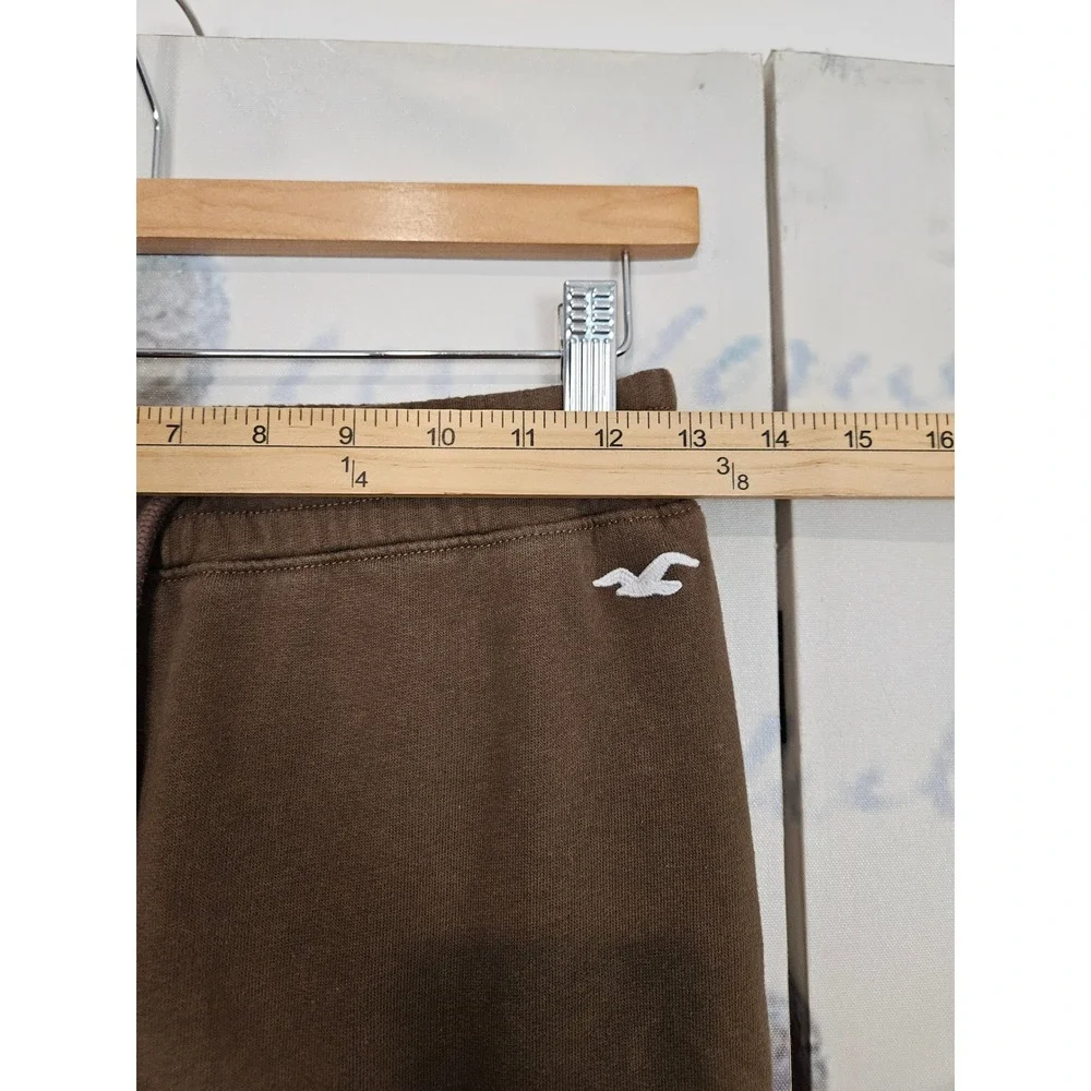 Hollister Flare Sweatpants XS Brown Wide Leg Loungewear Y2K Cozy Aesthetic
